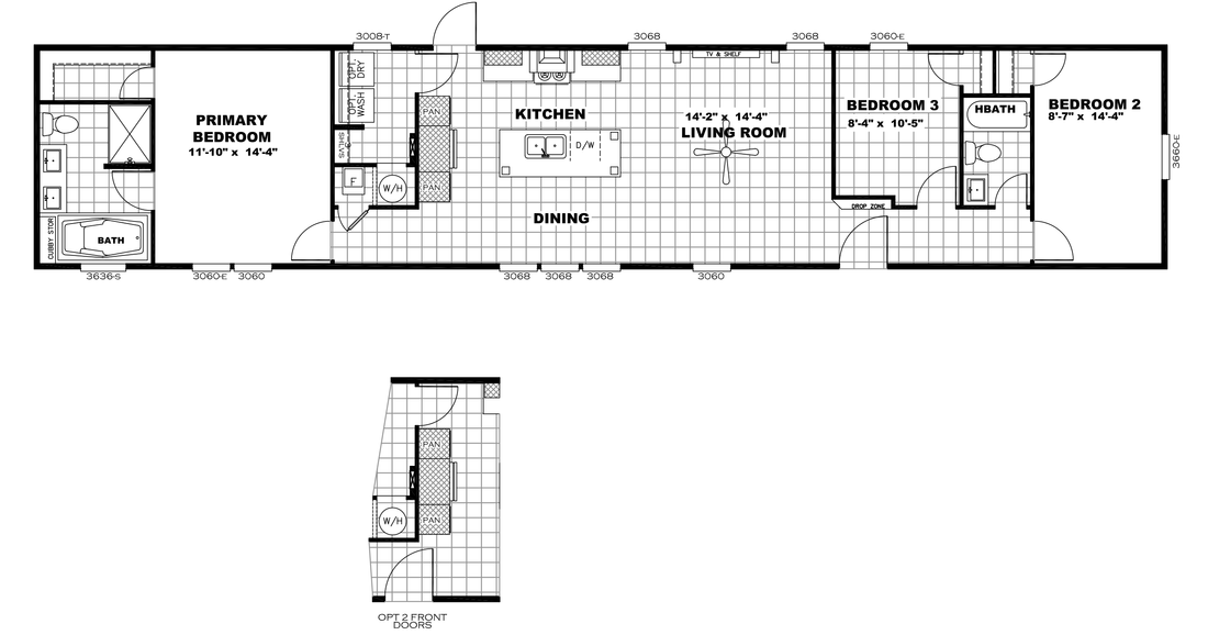 The RESOLUTION 16763X Floor Plan