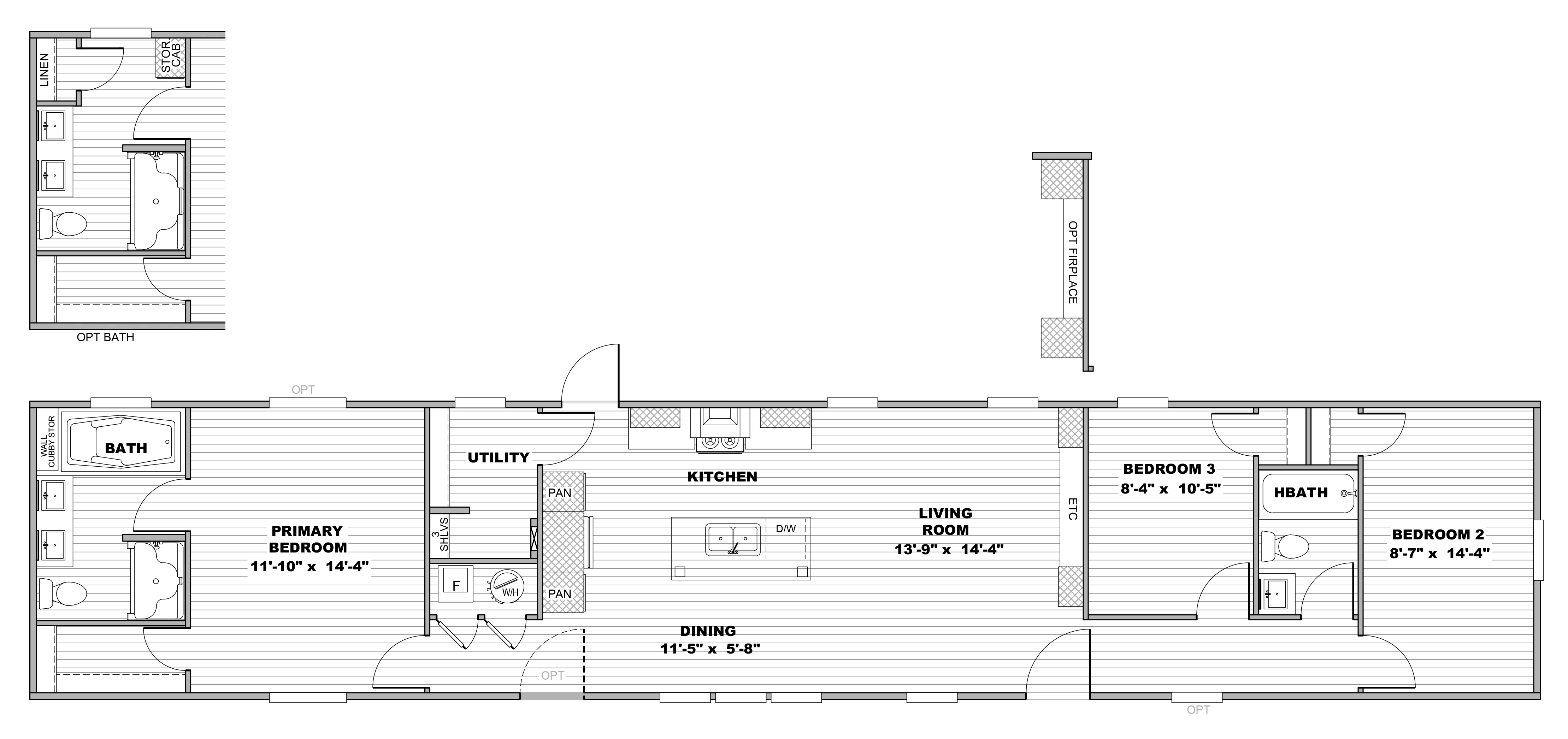 The RESOLUTION 16763X Floor Plan