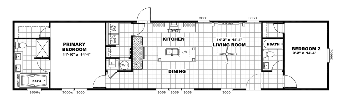The RESOLUTION 16682X Floor Plan