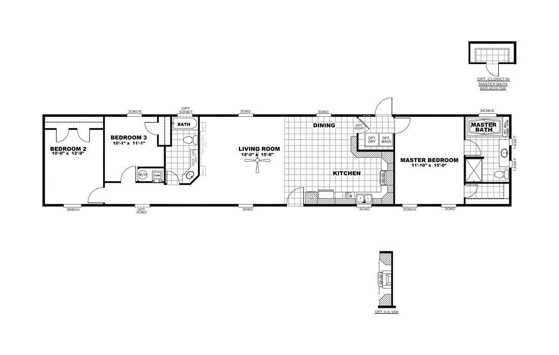 The SMART BUY 16803U Floor Plan
