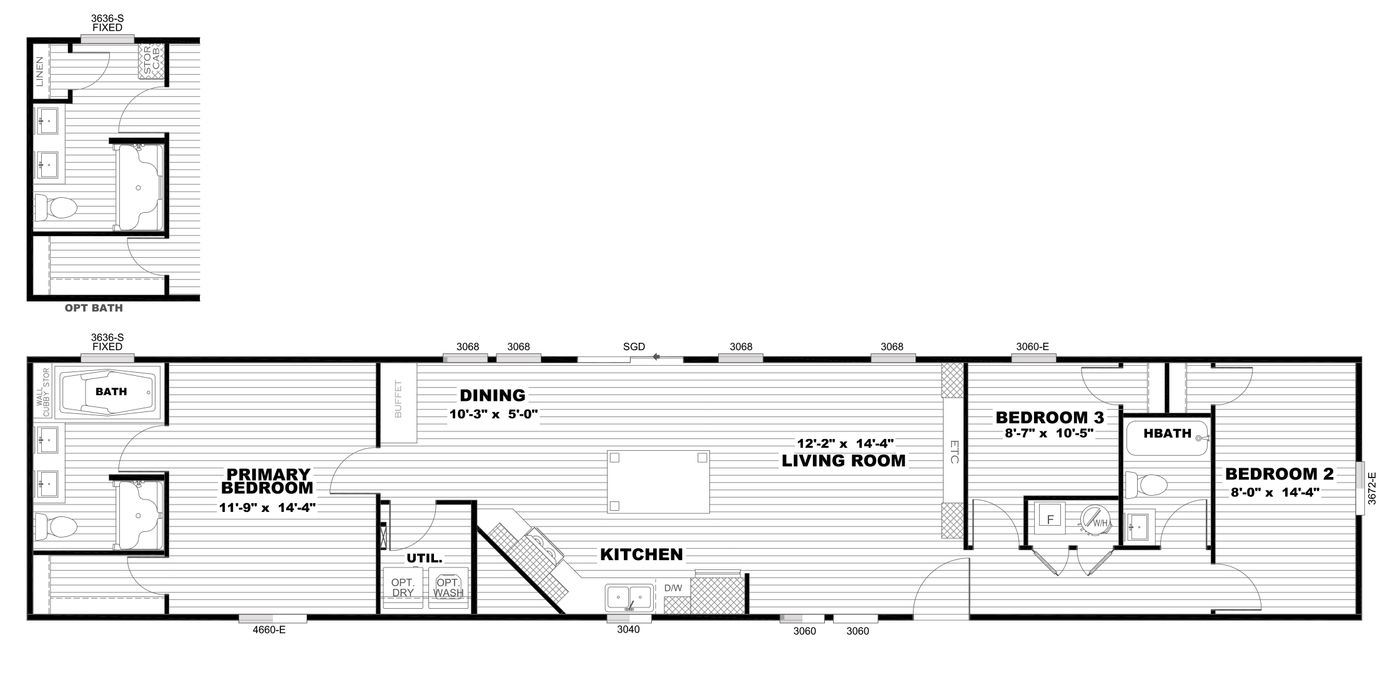 The RESOLUTION 16763J Floor Plan