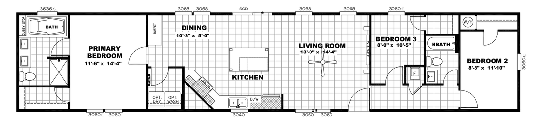 The RESOLUTION 16763J Floor Plan