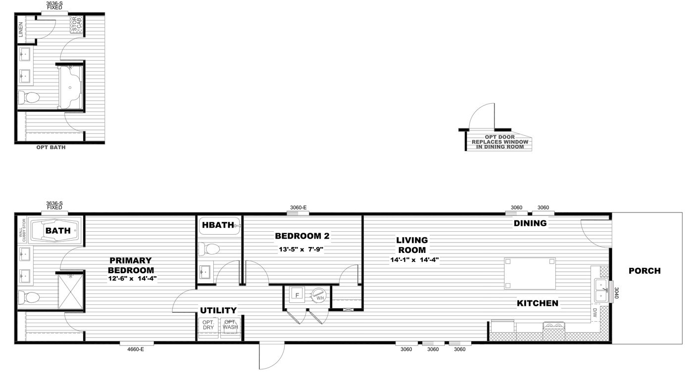 The RETREAT LIVING 16682A Floor Plan
