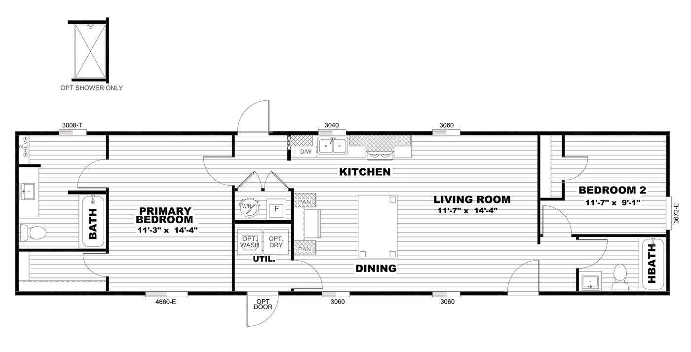 The HOMESTEAD 16602A Floor Plan