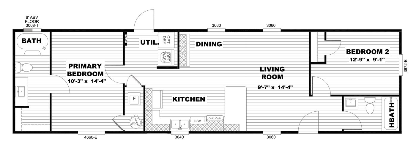 The HOMESTEAD 16562A Floor Plan